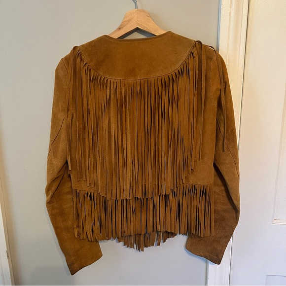 Forever 21 Fringe Jacket Pigskin Leather Lined - Picture 8 of 10